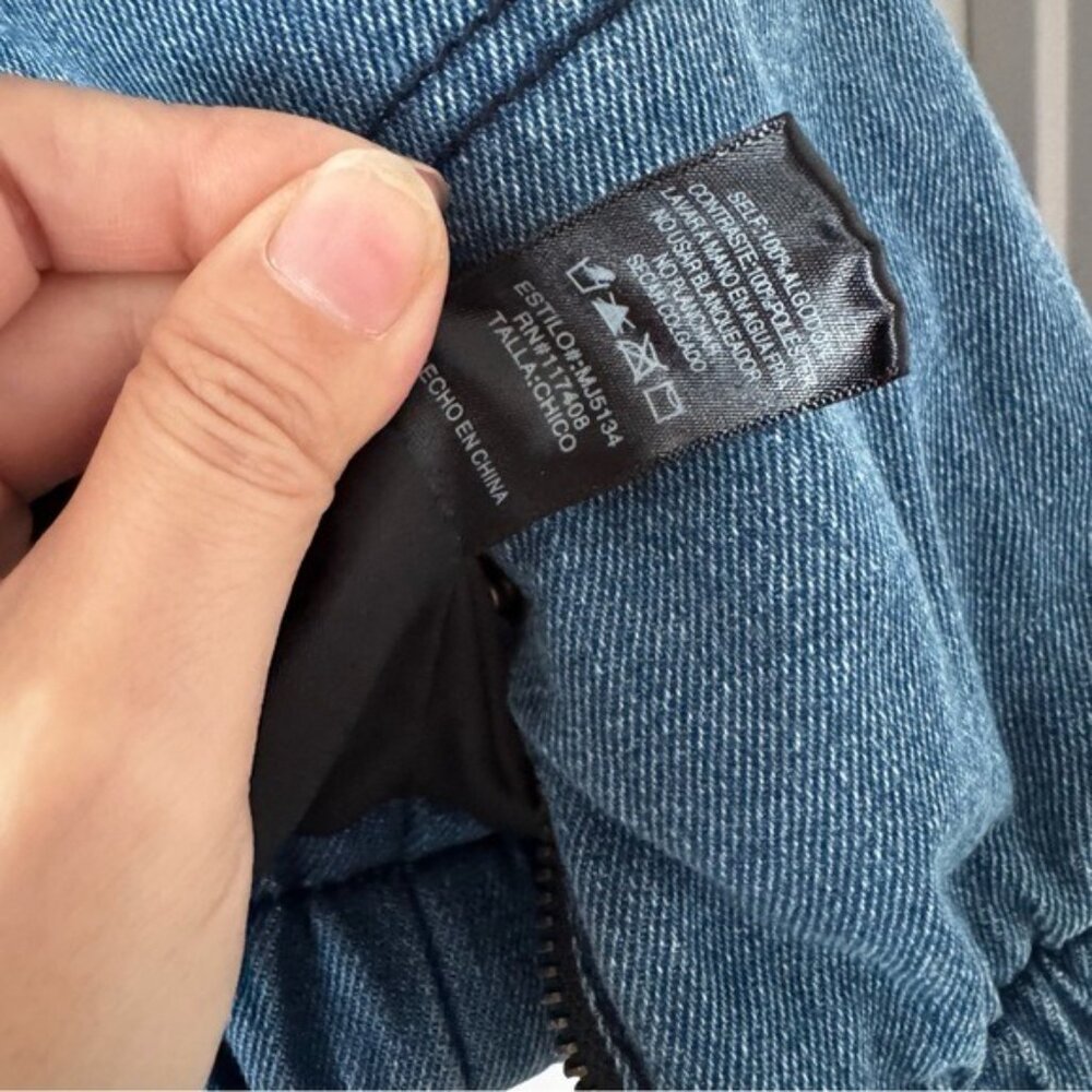 Chocolate USA Denim Puffer Jacket – Blue Coat Outerwear Size Small - Picture 9 of 12